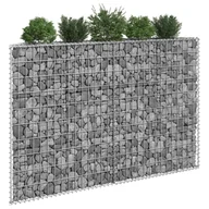 Donice - vidaXL Podniesiona rabata gabionowa trapezowa stal 150x20x100 cm 145654 - miniaturka - grafika 1