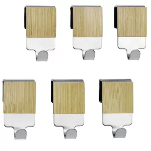 Wenko Nakładany wieszak Bamboo Premium 6 sztuk w komplecie B06XXXD2FB - Stojaki i wieszaki na papier toaletowy - miniaturka - grafika 1