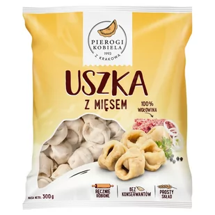 Pierogi Kobiela Uszka z mięsem 300 g - Dania mrożone - miniaturka - grafika 1