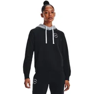 Bluzy damskie - Bluza damska Under Armour Rival Fleece CB Hoodie czarna 1373031 001-S - miniaturka - grafika 1