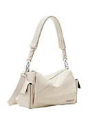 Torebki damskie - Desigual Women's Machina Habana Accessories PU Hand Bag, White, biały - miniaturka - grafika 1