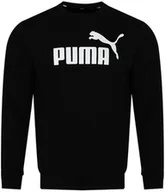 Bluzy męskie - PUMA - MĘSKA BLUZA ESS Big Logo Crew 586680-01 bluza czarna - miniaturka - grafika 1