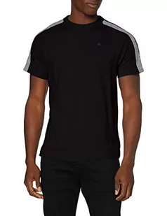 G-STAR RAW Męski T-Shirt Sport Tape Logo, Dk Black C336-6484, XS - Koszulki męskie - miniaturka - grafika 1