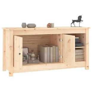 Lumarko Szafka pod telewizor, 103x36,5x52 cm, lite drewno sosnowe - Szafki RTV - miniaturka - grafika 9