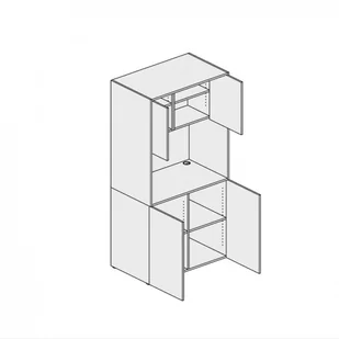 PLAN Kuchnia NIKA bez wyposażenia 1000 x 600 x 2000 mm, Pomarańczowy 6101188 - Szafki kuchenne - miniaturka - grafika 3