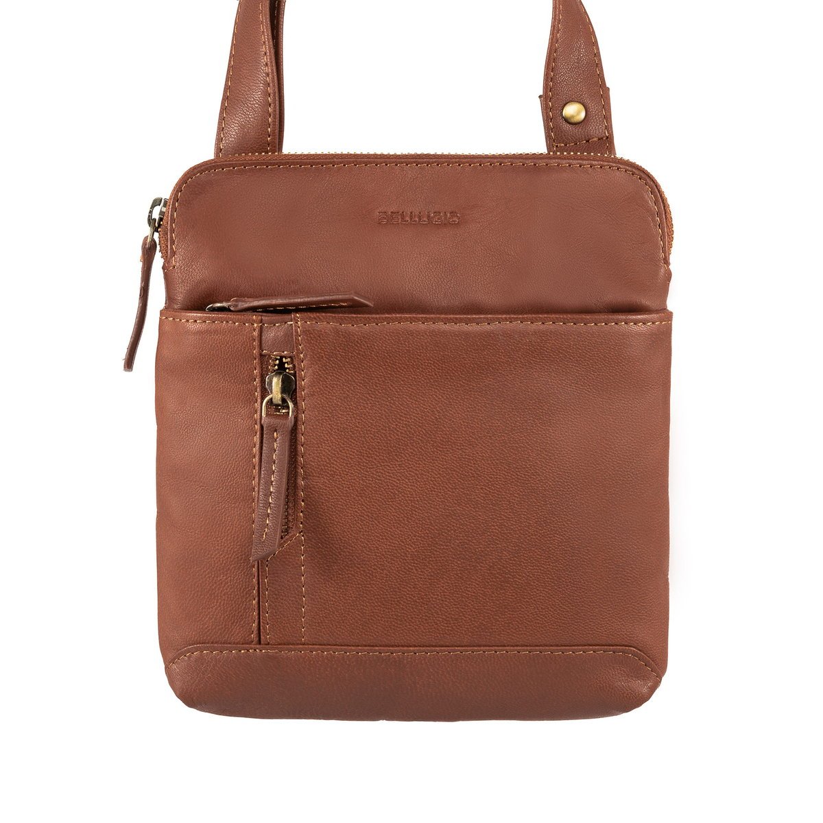 Torba męska skórzana marki Bellugio - jasnobrązowa