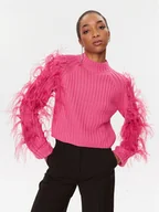 Swetry damskie - Patrizia Pepe Sweter 2K0224/K9O3A-M471 Różowy Regular Fit - miniaturka - grafika 1