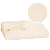 Koce - Narzuta Na Łóżko, Koc 200X220 Cm Kremowy Gładki Pled - miniaturka - grafika 1