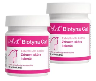 DOLFOS Dolvit Biotyna Cat mini 2x90 tab. - Suplementy i witaminy dla psów - miniaturka - grafika 1