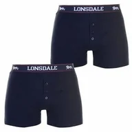 Majtki męskie - Lonsdale 2 sztuki, bokserki męskie, granatowe, Rozmiar L - miniaturka - grafika 1