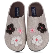 Kapcie damskie - Pantofle damskie hiszpańskie Neles T81-27333 BEIGE R.37 - miniaturka - grafika 1