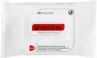 Kosmetyczne chusteczki nawilżane Lacer Ansollitas Anal Hygiene Wipes 50 stz - Chusteczki nawilżane - miniaturka - grafika 1