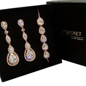 Zestawy biżuterii dla kobiet - Komplet ślubny VIVIEN rose + DROP rose - miniaturka - grafika 1
