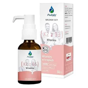 Avitale Witamina K2 25 µg + D3 1000 IU 30 ml - Witaminy i minerały - miniaturka - grafika 1
