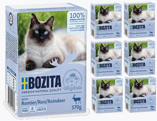 Bozita Cat Renifer W Sosie 6 x 370g - Mokra karma dla kotów - miniaturka - grafika 1