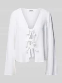 Bluzki damskie - Bluzka o kroju regular fit z wiązaniem model ‘LEILANI’ - miniaturka - grafika 1