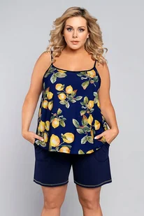Piżama damska Lemon granatowa S - Piżamy damskie - miniaturka - grafika 2
