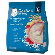 Kaszki dla dzieci - Gerber Kaszka bezmleczna ryżowa banan malina po 6. miesiącu 160 g - miniaturka - grafika 1