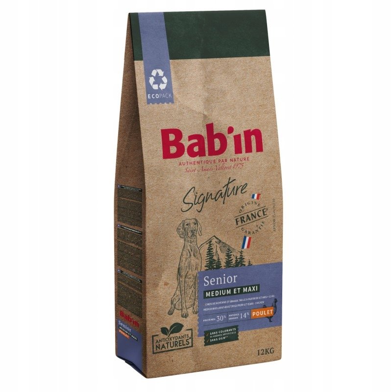 Bab'in Signature Medium & Maxi Senior dla psów średnich i dużych ras 12kg / Bab'in