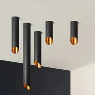 Lampy sufitowe - REA OSW-08569 LAMPA APP571-1C BLACK/GOLD 20cm - miniaturka - grafika 1