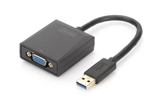 Digitus DA-70840 przejściówka USB 3.0 VGA Czarny, Adapter 4016032390725 - Inne akcesoria audio-wideo - miniaturka - grafika 2