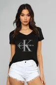 Koszulki i topy damskie - Koszulka damska T-shirt damski CALVIN KLEIN, NOWOŚĆ 2024 S dekolt v - miniaturka - grafika 1