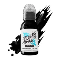 Wyposażenie studia tatuażu - Farba World Famous Limitless Tattoo Ink - Obsidian Triple Black Outlining 30ml - miniaturka - grafika 1