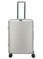 Walizki - Walizka aluminiowa średnia Travelite Next 75 Years Edition - silver / green - miniaturka - grafika 1