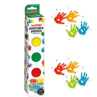 Zabawki kreatywne - Farby do malowania palcami ALPINO 5 kolorów - miniaturka - grafika 1