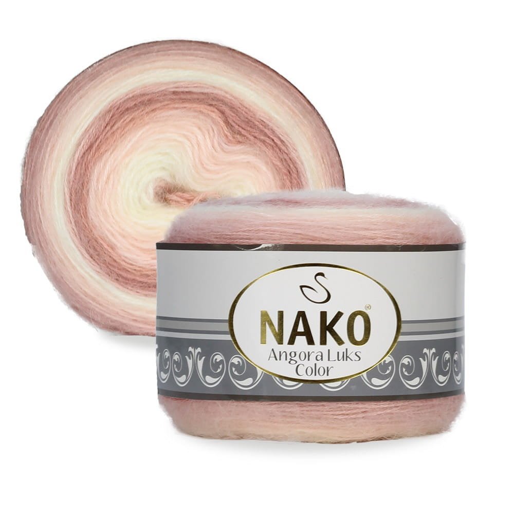 włóczka NAKO ANGORA LUKS COLOR 150g kol. 82358 .