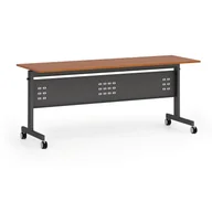 Biurka - Mobilny stół PRIMO MOBI, 1800 x 600 mm, podstawa czarna, czereśnia - miniaturka - grafika 1