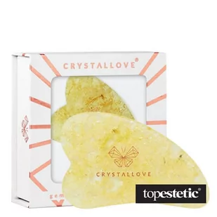 Crystallove Crystallove Płytka do Masażu Twarzy Gua Sha z Bursztynu Cytrynowego Oczyszcza z toksyn, poprawia krążenie 1 szt. - Rollery do masażu - miniaturka - grafika 1