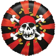 Balony i akcesoria - Amscan Balon foliowy, "Piraci Jolly Roger", 18", - miniaturka - grafika 1