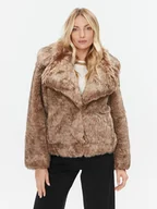 Płaszcze damskie - Marciano Guess Futro 3BGL34 9972Z Brązowy Regular Fit - miniaturka - grafika 1