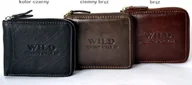 Portfele - Wild WILD skórzany portfel na suwak 702 - miniaturka - grafika 1