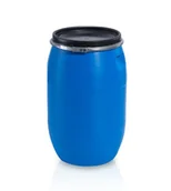 Beczki - Plastikowa beczka 220 L, zdejmowane wieko, zamknięcie dźwigniowe - miniaturka - grafika 1