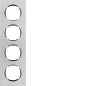 Klawisze i ramki - Berker Ramka potrójna poczwórna R.8 - aluminium, montaż płaski - miniaturka - grafika 1