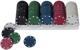 Hot Games Hot Games, żetony pokerowe, 100 sztuk - Gry karciane - miniaturka - grafika 1