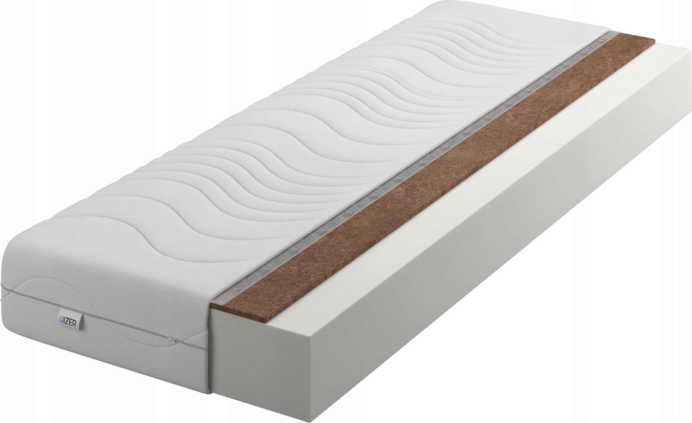 Materac piankowy Comfort + Kokos 120x200 20cm Mata Kokosowa Dwustronny H3/H4 Pikowany pokrowiec