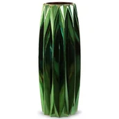 Wazony i flakony - Wazon EUROFIRANY Negro 17 x 45 cm Szklany Zielony - miniaturka - grafika 1