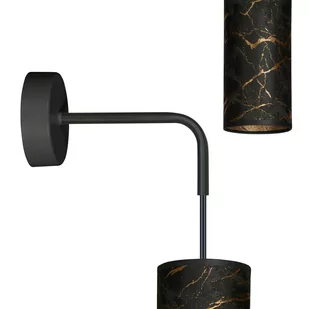 Kinkiet Joni, tkanina, 1-pkt. czarny-marmurkowy - Lampy ścienne - miniaturka - grafika 4