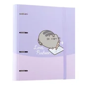 Szkolne artykuły papiernicze - Pusheen - Segregator A4 z kolekcji Moments (4 ringi, gumka) - miniaturka - grafika 1
