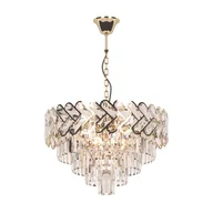 Lampy sufitowe - Kaja Toscana Gold lampa wisząca 8x40W złoty/kryształ K-8171 - miniaturka - grafika 1