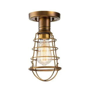 Mixon lampa sufitowa loft mosiądz QZ-MIXON-SF-WS Quoizel - Lampy sufitowe - miniaturka - grafika 1