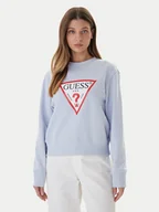 Bluzy damskie - Guess Bluza W2YQ16 KBA11 Błękitny Regular Fit - miniaturka - grafika 1