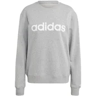 Bluzy sportowe damskie - Bluza damska adidas Essentials Linear French Terry - miniaturka - grafika 1