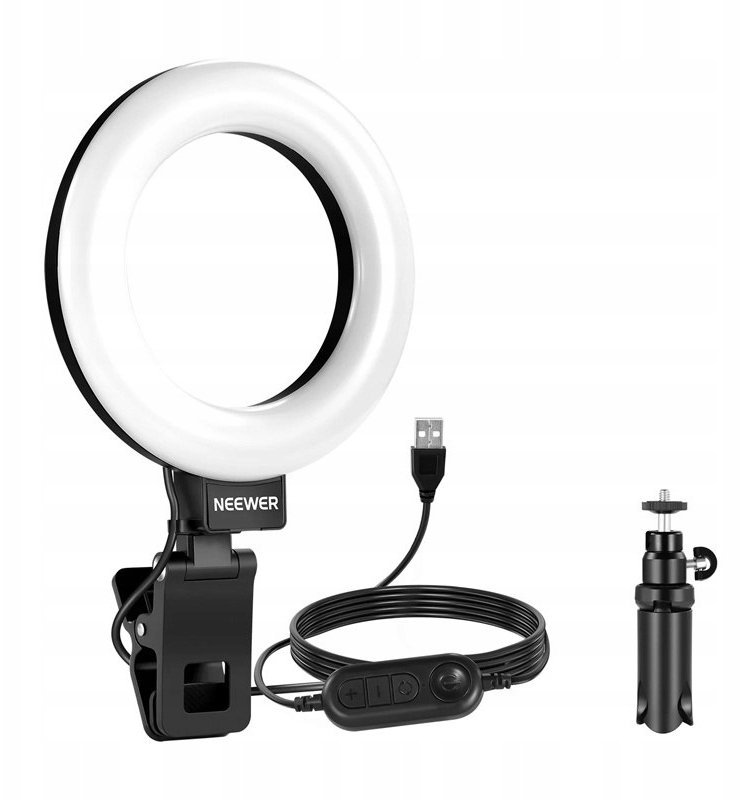 Lampa pierścieniowa Neewer Lampa pierścieniowa na klips 5” / statyw biurkowy Neewer BR60 B0DCSHSSFF