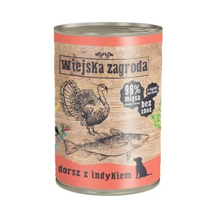 Alpha Spirit Wiejska Zagroda Dorsz z indykiem 6x400g 37569-uniw - Mokra karma dla psów - miniaturka - grafika 1