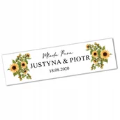 Wesele i ślub - 2x TABLICA na SAMOCHÓD ŚLUB IMIONA DATA SŁONECZNIK - miniaturka - grafika 1