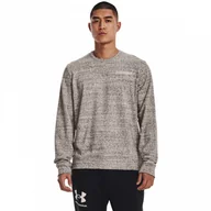 Bluzy sportowe męskie - Męska bluza dresowa nierozpinana bez kaptura Under Armour UA Rival Terry Logo Crew - UNDER ARMOUR - miniaturka - grafika 1